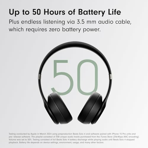 Beats headphones with 50 hours battery life advertised.