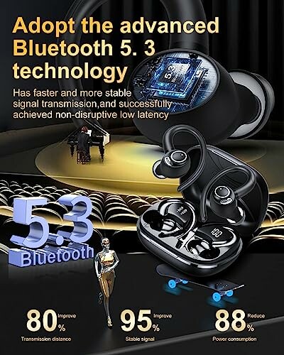 Bluetooth 5.3 earbuds with advanced technology and improved performance