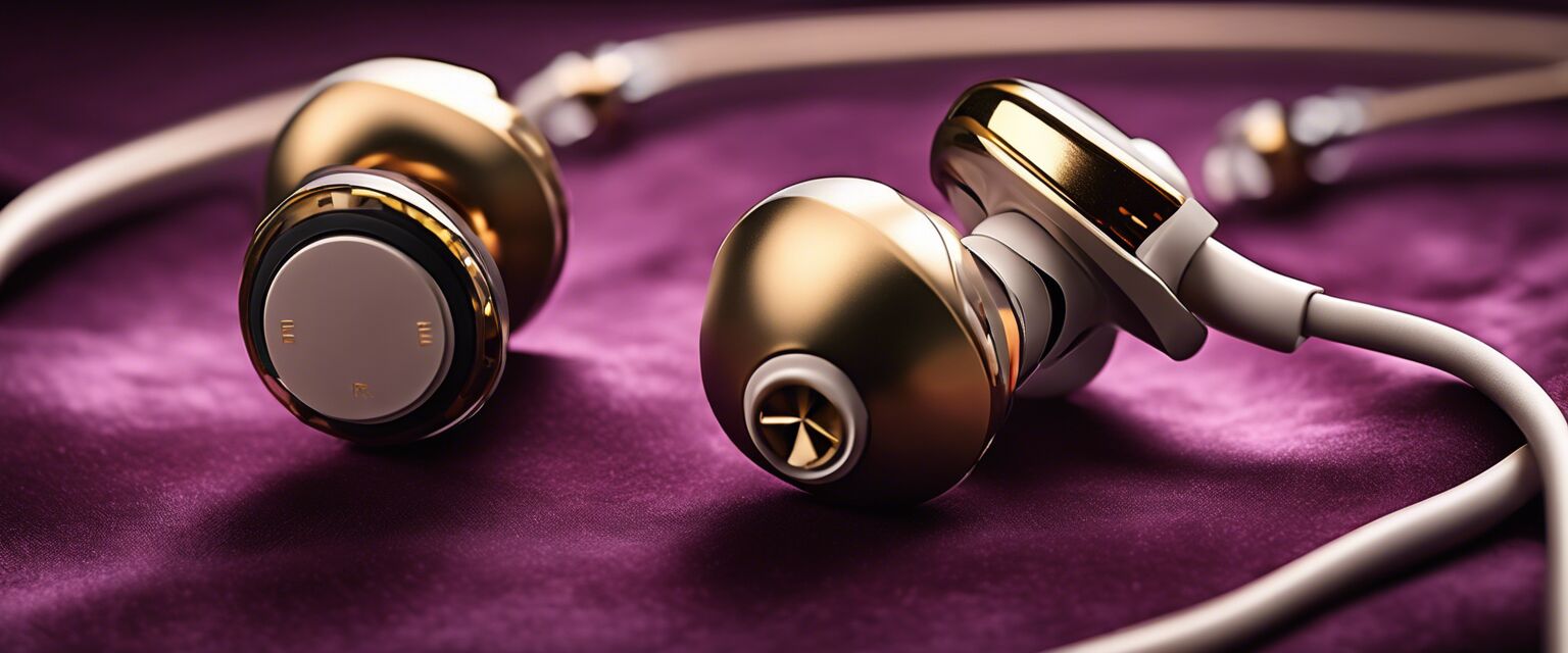 Luxury retro-style earbuds